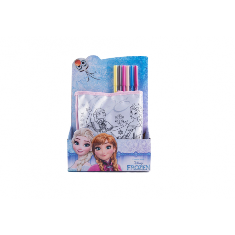 Geantă de colorat cu 6 markere lavabile