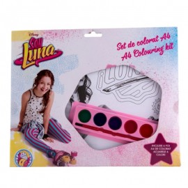 Kit de colorat A4 cu acuarele Soy Luna