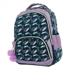 Ghiozdan mare 3 compartimente Barbie