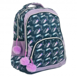 Ghiozdan mare 3 compartimente Barbie