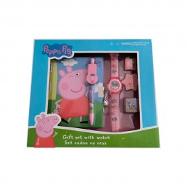 Set cadou cu ceas Peppa Pig