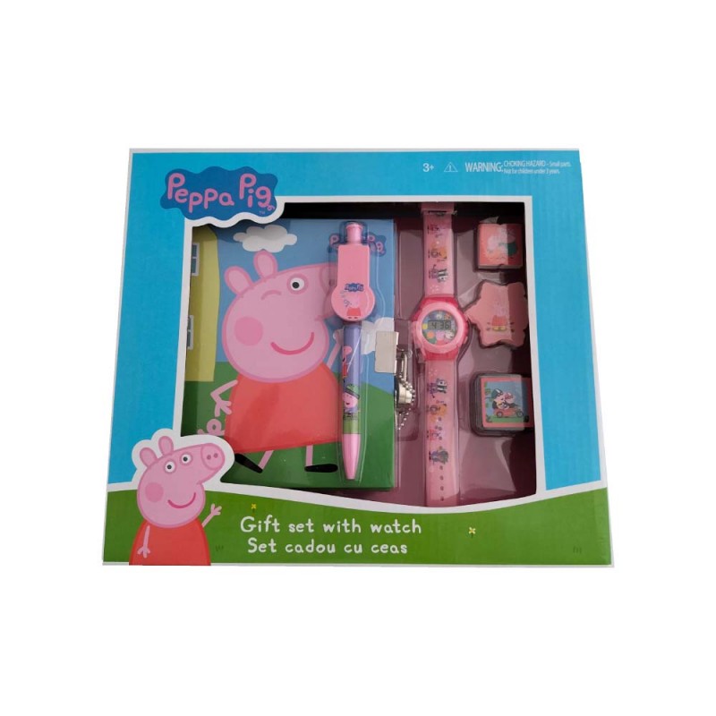 Set cadou cu ceas Peppa Pig